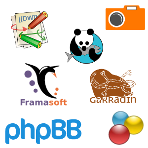 Logos de plusieurs logiciels libres